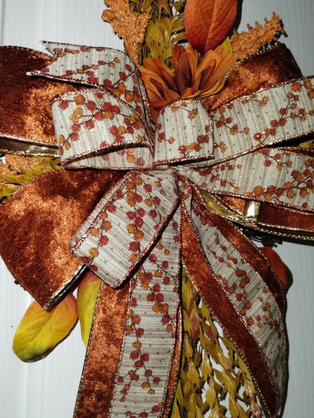 Handmade Fall Cross Wreath